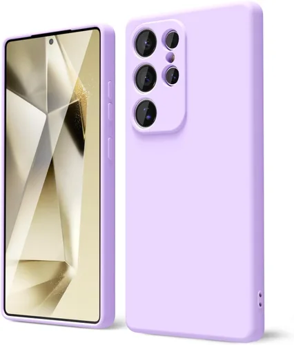 Miniatura 293 de oakxco Funda para teléfono Samsung Galaxy S21 Ultra con agarre de silicona líquida, bonita funda delgada y delgada de goma suave de TPU lisa