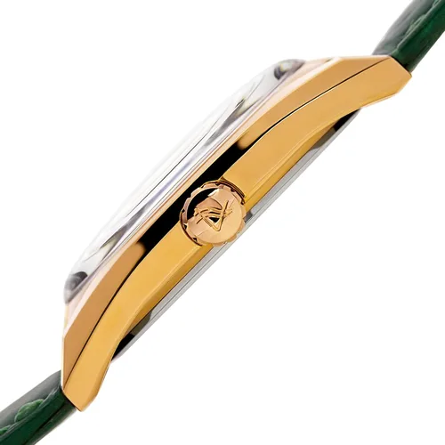 Miniatura 3 de August Steiner AS8221 - Reloj radiante para mujer, con ventana de fecha, correa de piel auténtica en relieve de cocodrilo