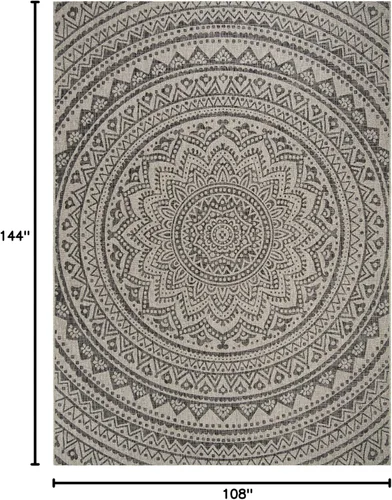 Miniatura 165 de SAFAVIEH Alfombra lavable para exteriores, colección Courtyard - Pasillo de 2.3 x 8 pies, color beige claro y marrón claro, no desprende pelusa