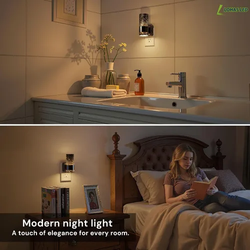 Miniatura 7 de L LOHAS LED Night Lights Plug into Wall, Acrylic Bubble Night Light,Dimmable Nightlight with 0-100 LM, 3000K Plug in Night Light with Dusk to Dawn