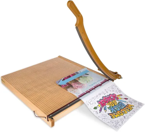 Miniatura 5 de Guillotina para papel de cuchilla oscilante, cortadora de corte clásico de 18 pulgadas, Arce 24 pulgadas