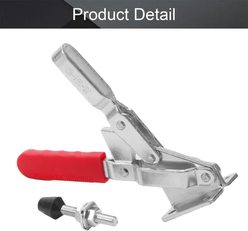 Miniatura 4 de Utoolmart Abrazadera de palanca vertical de la herramienta de mano GH-101-EL Abrazadera de liberación rápida 793.7 lbs Capacidad de retención 1 PC
