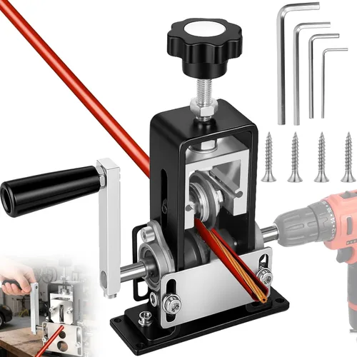 Máquina peladora manual de alambre, calibre de alambre de 0.04 a 1 pulgada, pelacables de cobre de desguazo, herramienta pelacables de manivela con