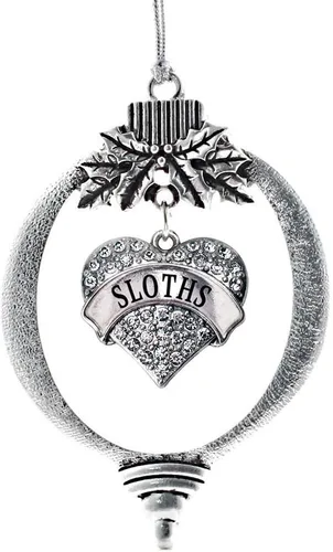 Miniatura 31 de Inspired Silver - Red Merry - Adorno de Navidad plateado - Adorno de árbol de Navidad con dije de corazón con circonita cúbica - Decoración colgante