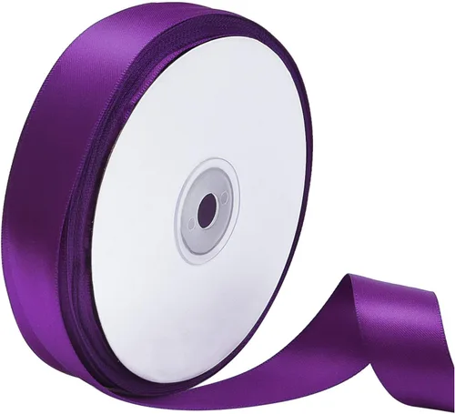 Miniatura 11 de Cinta de satén de doble cara de 1 pulgada de 50 yardas para decoración de fiestas, accesorios para el cabello, costura, envoltura de regalos (negro)