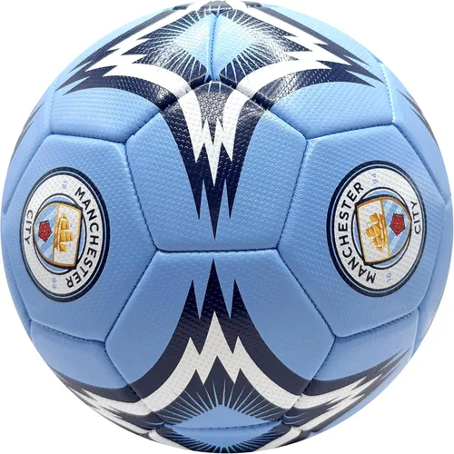 Miniatura 2 de Icon Sports Balón de fútbol oficial del Manchester City FC, MC154BLT, color blanco, talla 3