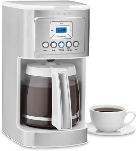 Miniatura 2 de Cuisinart Cafetera de 14 Tazas, Máquina de Café Programable PerfecTemp con Jarra de Vidrio, Configuración de 1-4 Tazas, Control de Fuerza de Blanco
