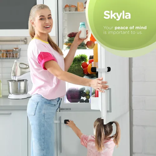 Miniatura 7 de Cerraduras de seguridad para niños a prueba de bebés (paquete de 2) de Skyla Homes - Los cierres adhesivos 3M más seguros, rápidos y fáciles