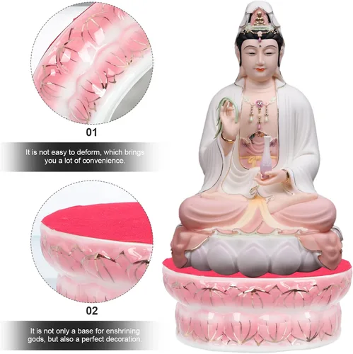 Miniatura 3 de Zerodeko Base Avalokitesvara Base de estatua Avalokitesvara Base de cerámica para regalo de oficina en casa