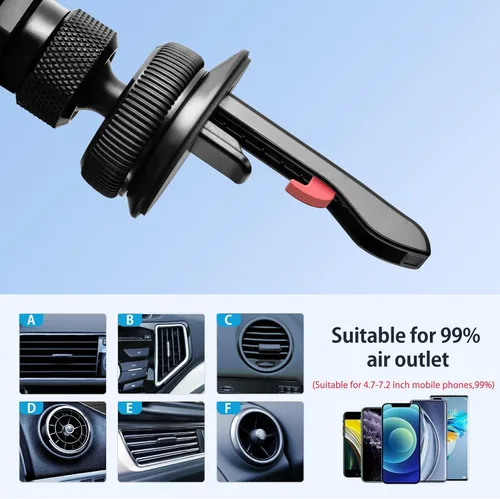 Miniatura 3 de OATSBASF Soporte de teléfono para ventilación de automóvil [cuerpo de metal completo] Soporte plegable para teléfono para ventilación de automóvil