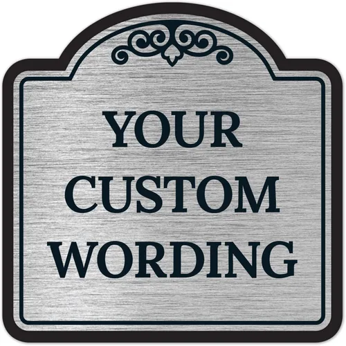 Miniatura 11 de Letrero decorativo personalizado, letrero de metal personalizado para negocios, entrada, hogar, Airbnb, placa de puerta de oficina, fondo negro, 8 x