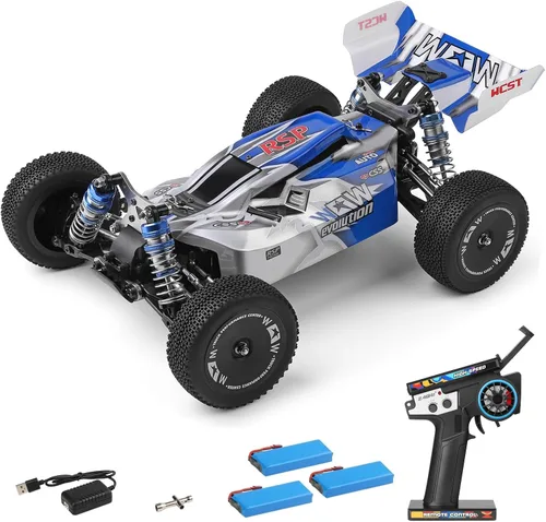 GoolRC WLtoys 144011 - Autos RC para adultos, auto de control remoto a escala 1:14, 4WD 65 KM/H, auto de carreras RC de alta velocidad, 2.4 GHz,