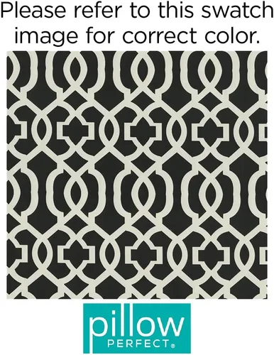 Miniatura 4 de Pillow Perfect Trellis - Almohadas para interiores y exteriores, 2 unidades, lumbares, 11.5 x 18.5 pulgadas, color negro