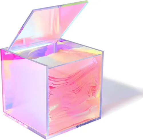 Miniatura 12 de KissYou Caja de acrílico con tapa, caja transparente con tapa con bisagras, almacenamiento de acrílico, soporte para cápsulas de café, organizador