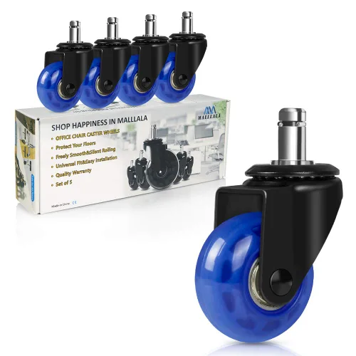 Ruedas giratorias de oficina de 2 pulgadas, ruedas de repuesto para silla de juegos, ruedas giratorias resistentes, no necesita alfombrilla de