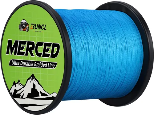 RUNCL Línea de pesca trenzada Merced, 1000, 500, 300 yardas, línea trenzada 4 8 hebras, 6-200 libras, tecnología de tejido patentada, tecnología de
