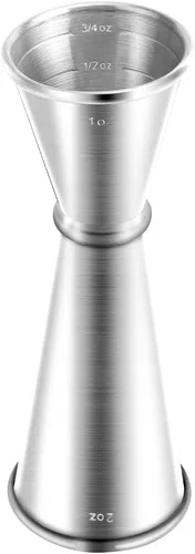 Miniatura 23 de Medidor para barman, Briout Jigger doble de cóctel japonés de primera calidad, acero inoxidable grado alimenticio 304, 2 OZ 1 OZ con mediciones