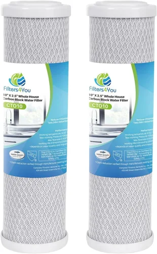 Miniatura 7 de CFS Cartucho de filtro de agua de bloque de carbono de 10 x 2.5 pulgadas de 5 micrones compatible con modelos WCBCS975-RV - Filtro de repuesto