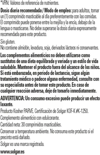 Miniatura 2 de Metilcobalamina (vitamina B12) 1000 mcg Solgar 30 pepita