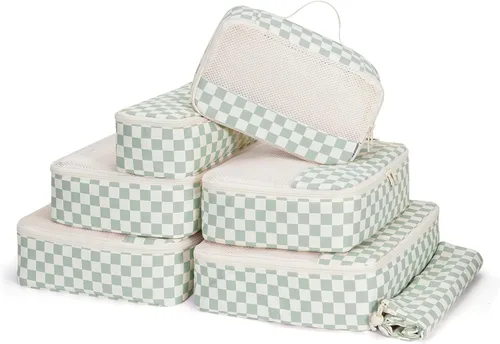 Narwey Juego de 7 cubos de equipaje para viaje, equipaje de mano, bolsas organizadoras de equipaje para niños, mujeres y hombres, bolsa organizadora