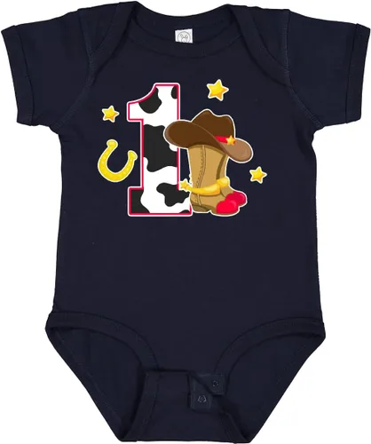 Miniatura 12 de inktastic Body de bebé de vaquero para cumpleaños de 1 año con botas de vaquero