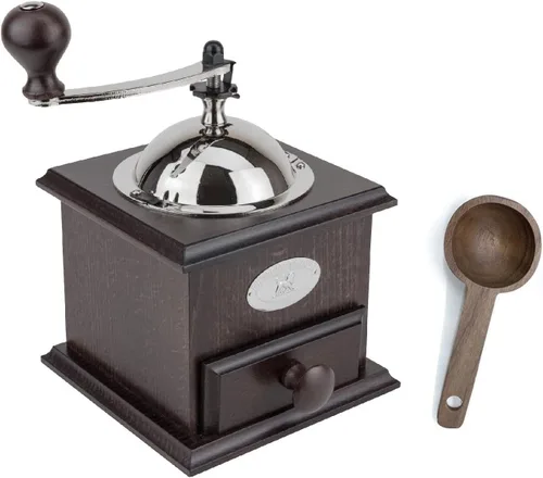 Miniatura 3 de Peugeot Molino de café antiguo, 8-1/4 "x 5" x 5 " con cuchara de madera para especias