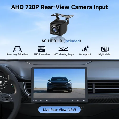Miniatura 6 de A5L - Estéreo de coche doble DIN y DIN individual de 10 pulgadas, pantalla táctil QLED flotante, Carplay inalámbrico y Android Auto, conexión