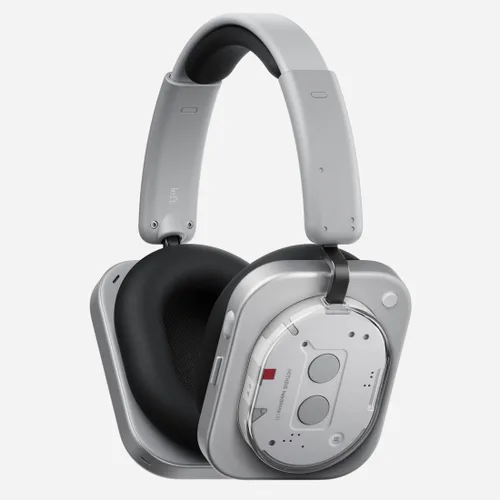 Miniatura 10 de Nothing Auriculares (1) Auriculares híbridos con cancelación activa de ruido, auriculares inalámbricos sobre la oreja con 6 micrófonos, 80 horas