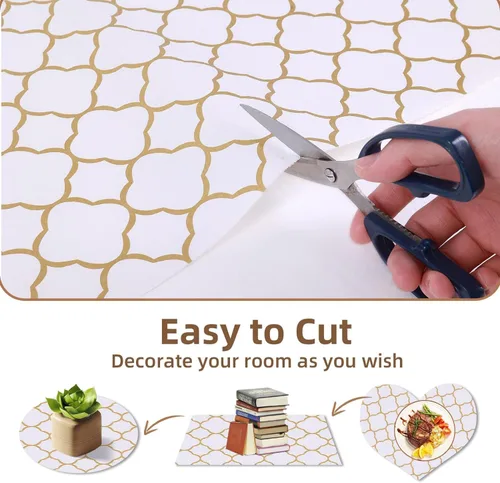 Miniatura 6 de Lámina para revestir estantes, cajones, caja de herramientas, gruesa, antideslizante, sin adhesivo y fácil de limpiar, con cuchillo y cinta métrica