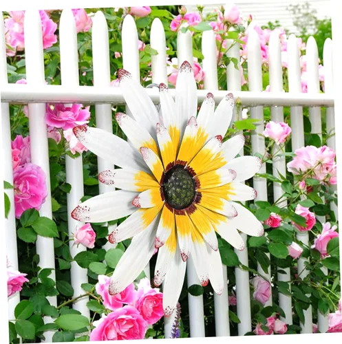Miniatura 6 de BESPORTBLE Decoración de pared de hierro forjado, manualidades, girasol, decoración del hogar, girasol, arte de pared, decoración colgante