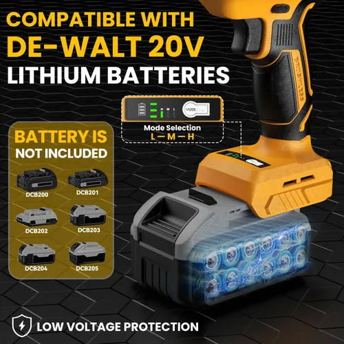 Miniatura 3 de Sierra de recíproca inalámbrica para batería Dewalt 20 V, motor sin escobillas de 3 velocidades variables 0-3500, cambio de hoja sin herramientas