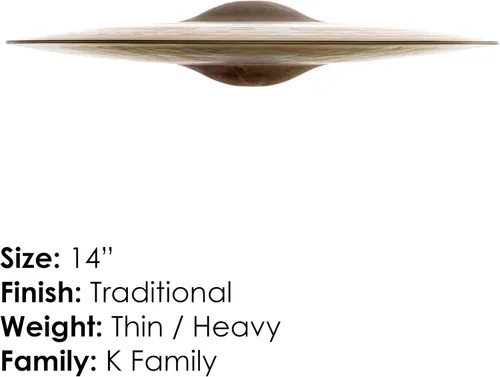 Miniatura 2 de Zildjian K0720 14" K Sweet Hi-Hat Platillos