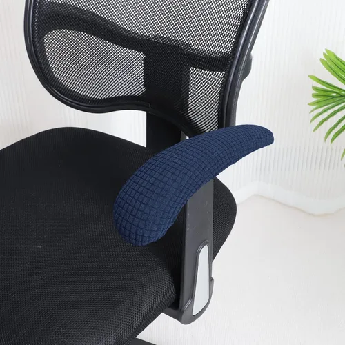 Miniatura 4 de Forcheer - Fundas elásticas para reposabrazos de silla de oficina, resistentes al agua, de Spandex y Jacquard, banda elástica, para sillas de Azul