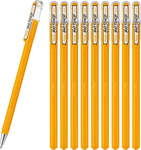 Miniatura 24 de Pentel Mattehop - Cartera con rodillo de gel de 0.039 in, 7 piezas, colores originales Surtido