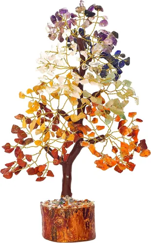 Miniatura 2 de Árbol de la vida de siete chakras, piedra preciosa natural curativa de cristal bonsái, árbol artificial de 7 chakras, árbol del dinero, riqueza