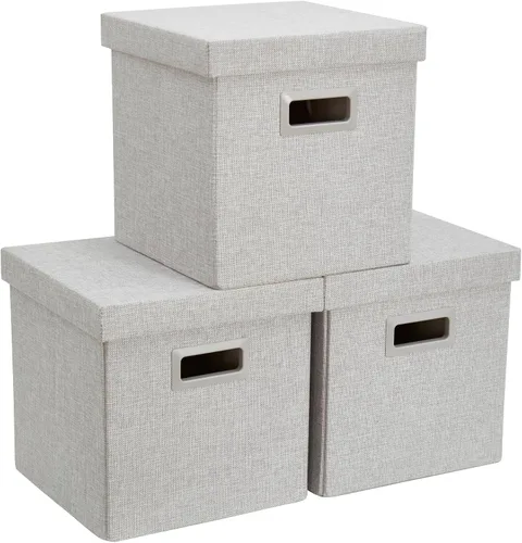 Miniatura 15 de DECOMOMO Contenedores de almacenamiento para estantes, contenedores de tela resistente para armarios y estantes, almacenamiento de juguetes, ropa