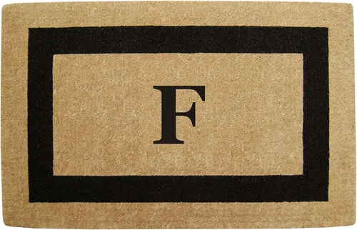Miniatura 40 de Tapete de fibra de coco natural, para puerta de entrada, rectangular, resistente, para patio, atrapador de suciedad antideslizante, decoración