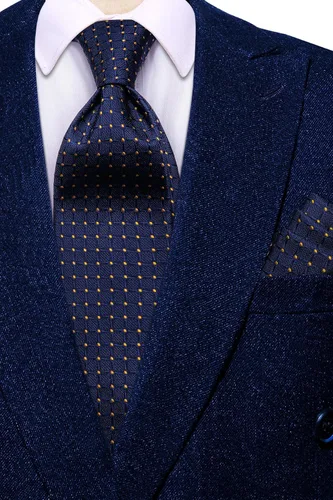 Miniatura 168 de Dubulle Corbata tejida de cachemira para hombre y gemelos de pañuelo para hombre, conjunto de gemelos para boda formal y negocios