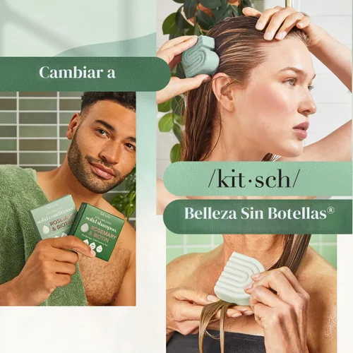 Miniatura 7 de Kitsch Rosemary & Biotin Champú y acondicionador para el crecimiento del cabello – Fortalecimiento, espesante y voluminizador Barra de champú