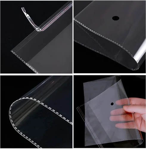 Miniatura 6 de Bolsas autoadhesivas de celofán de 10 x 13 pulgadas, 200 unidades de plástico transparente resellable para impresiones de camisas, revistas