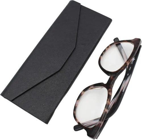 Miniatura 125 de Real Sic Funda para lentes de sol para hombres y mujeres, soporte magnético plegable para lentes de sol, inspirado en el color sólido
