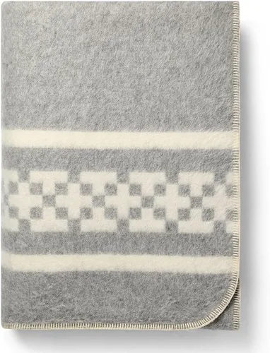 Miniatura 23 de Manta gruesa de lana de alpaca para acampar al aire libre o uso en interiores, diseño étnico, suave lana peruana de alpaca disponible en tamaño Gris