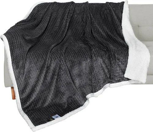 Catalonia Sherpa - Manta para sofá cama, súper suave, cómoda y esponjosa reversible. Cobija de felpa de lana para todas las estaciones para adultos
