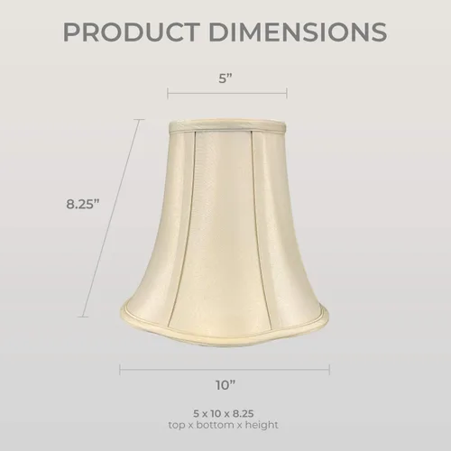 Miniatura 6 de Royal Designs, Inc. BSO-703-10BG - Pantalla de campana festoneada inferior, 5 x 10 x 8.25, beige