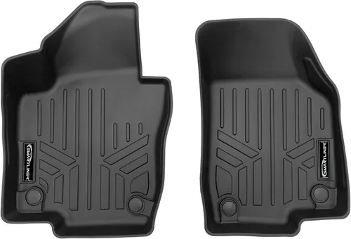 SMARTLINER Juego de revestimientos de suelo de primera fila negros para todo tipo de clima, compatible con Volkswagen Passat 2012-2019 (solo