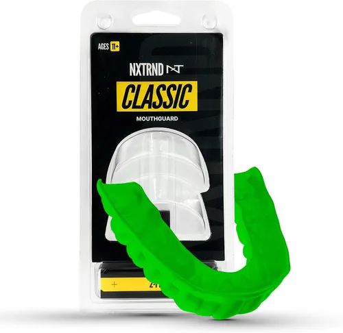 Miniatura 13 de Paquete de 2 protectores bucales clásicos Nxtrnd, boquilla deportiva de ajuste personalizado para fútbol americano, boxeo, MMA, baloncesto, hockey