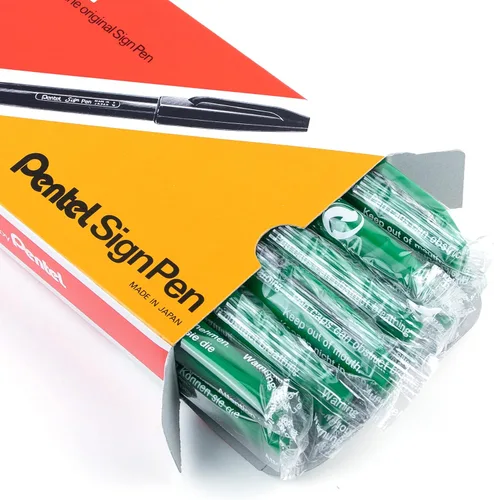 Miniatura 40 de Pentel S52012 - Rotulador de punta fina, punta de bala, 0.028 in, surtido, 12