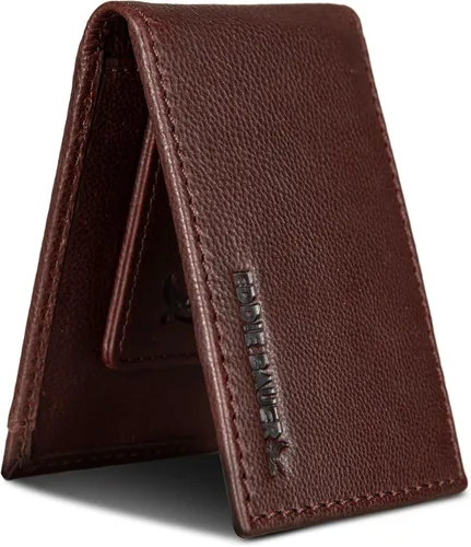 Miniatura 7 de Eddie Bauer Men's Rugged Leather Bifold Wallet Money Clip RFID Protection ID Window Genuine Leather EDC