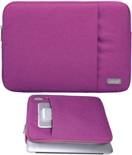 Miniatura 2 de Funda Lacdo de 11 a 15 in con tela impermeable para Macbook Air Pro, Púrpura