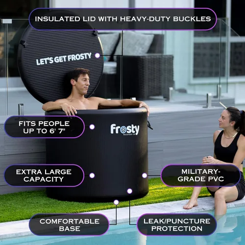 Miniatura 6 de Frosty Ice Pod Pro Cold Plunge – Tina de hielo inflable para terapia de agua fría – Vaina de hielo de grado profesional con compatibilidad